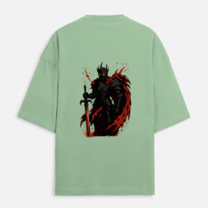 ARISE Oversized T-Shirt – Dark Warrior Anime Graphic Tee (Front & Back Print)
