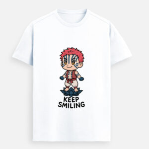 Chibi Akaza Keep Smiling T-Shirt | Demon Slayer Anime Graphic Tee | Unisex Cotton Streetwear